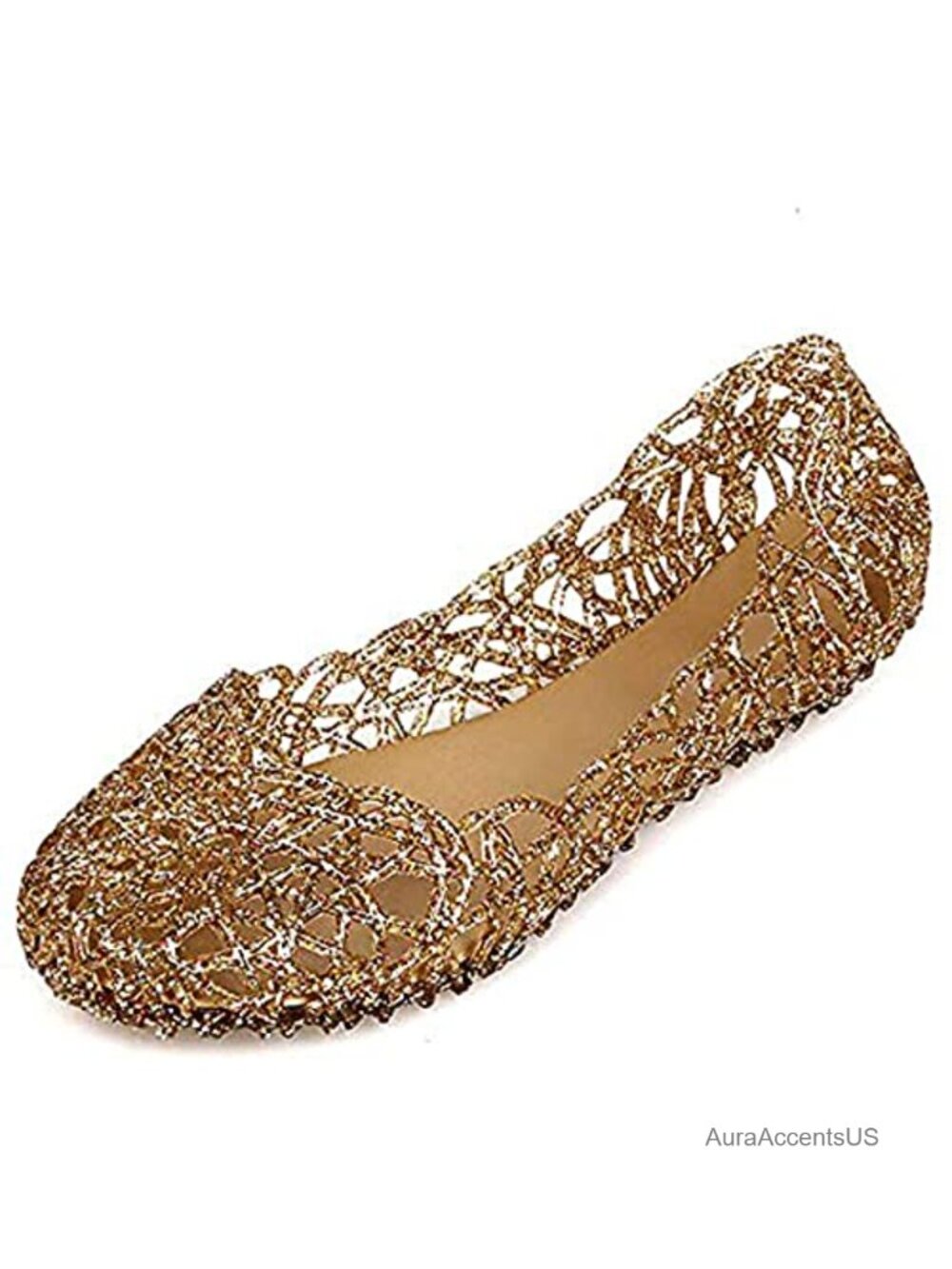 Domucos Womens Jelly Flats Slip On Hollow Out Loafers Sandals Breathable
